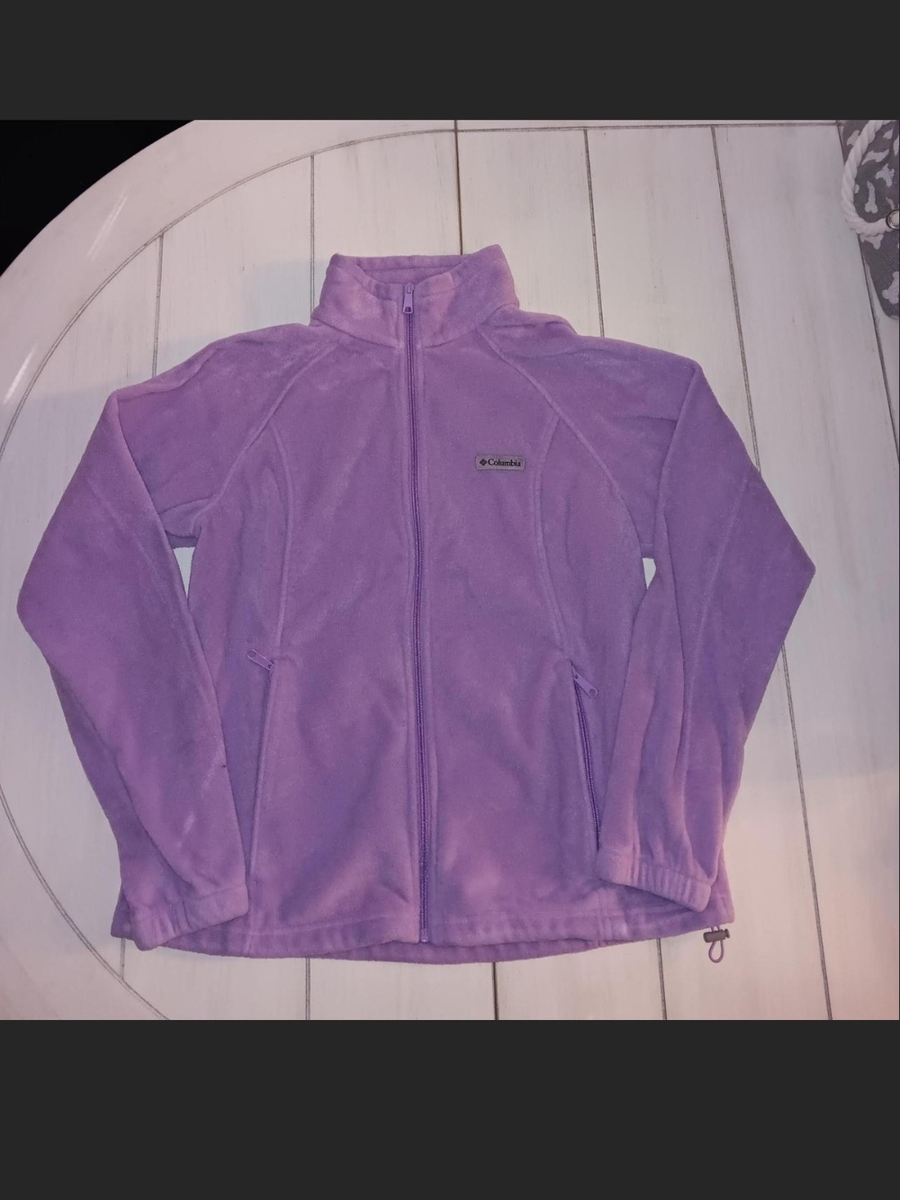 Columbia Lavender Full-Zip Fleece Jacket